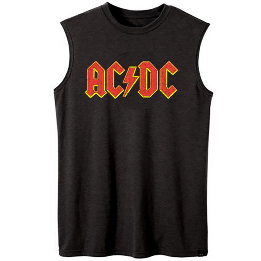 AC/DC エーシーディーシー (Back in Black 45周年 ) - Logo / Amplified( ブランド ) / タンクトップ / メンズ - PGS